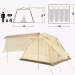 Đồ cắm trại Lều tự bung Ango 4 người NatureHike NH21ZP010